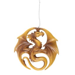 Dragon Emblem Hanging Ornament - Brown - thumbnail 2