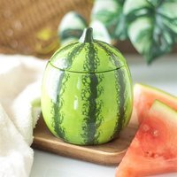 Watermelon Delight Candle Jar For Sweet Decor - Green - image 1