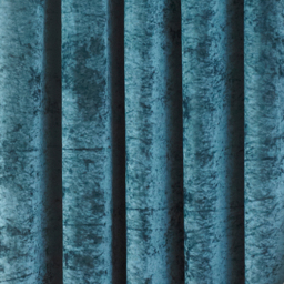 Verona Crushed Velvet Ringtop Eyelet Curtains - Teal / 168cm / 183cm - thumbnail 3