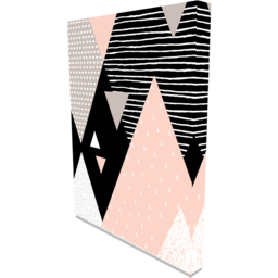 'GEO Shapes' Graphic Art Print on Canvas - Pink / 31cm / 46cm - thumbnail 2