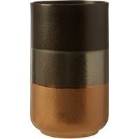 Benka Small Green Ribbed Glass Vase - Stoneware 100%