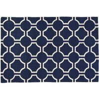 Bosie Kensington Townhouse Small Blue Hand Woven Rug - Blue