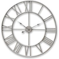 Bold Skeleton Wall Clock For Modern Spaces - Silver - thumbnail 1
