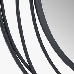 Swirl Round Wall Mirror - Black - thumbnail 5