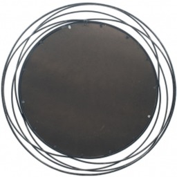 Swirl Round Wall Mirror - Black - thumbnail 2