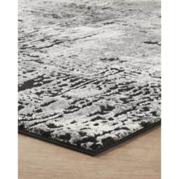 Belgravia Living Room Area Rug Metallic Sheen Contemporary Illusion Design - Anthracite / 290cm - thumbnail 5