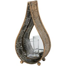 Teardrop Candle Lantern - Gold - thumbnail 2