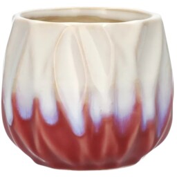 Small Ceramic Indoor Plant Pot - Brown/Beige - thumbnail 4