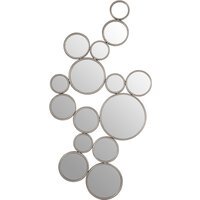Indus Antique White Lattice Frame Wall Mirror - Silver