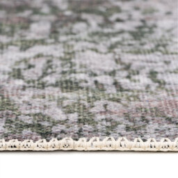 Distressed Washable Area Rug - Green / 170 x 120cm - thumbnail 2