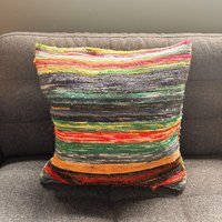 Natural Green Rag Rug Cushion Covers for Cozy, Calm Interiors - Green - image 1