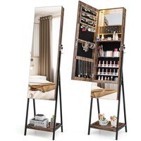 LED Lights Jewellery Cabinet - Brown