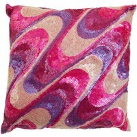 Diva Sequins Pink Cushion - Pink