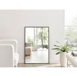 Emma Rectangle Black Frame Wall Mirror - Black / 100x66cm - thumbnail 2