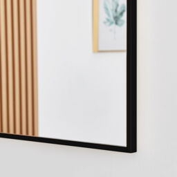 Emma Rectangle Black Frame Wall Mirror - Black / 100x66cm - thumbnail 5