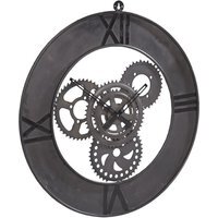 Industrial Style Factory Metal Wall Clock  - Black - image 1