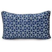 Luxury Metallic Geometric Foil Pattern Cushion - Navy / 40cm