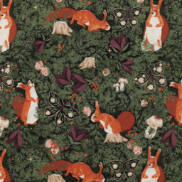 Pineberry Forest Woodland Duvet Cover Set - Multicoloured - thumbnail 5
