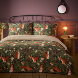 Pineberry Forest Woodland Duvet Cover Set - Multicoloured - thumbnail 4