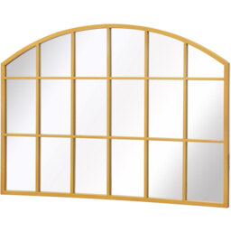 Arcus Overmantle Arch Wall Garden Mirror - Gold / 65cm - thumbnail 4