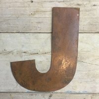Personalised Metal lettering , Personalised Gift For Him or Her, Rusty Letter J - Rusted