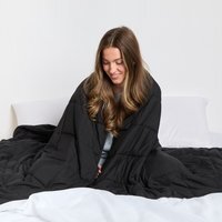 Quilted Weighted Blanket - Black / 180cm - thumbnail 1