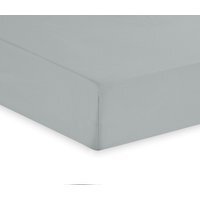 My Home Polycotton Fitted Sheet - Silver / Double