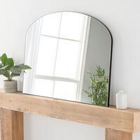 Simple Arched Plain Mantle Mirror - Black - image 1