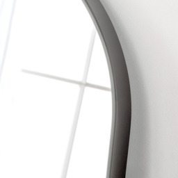 Simple Arched Plain Mantle Mirror - Black - thumbnail 3