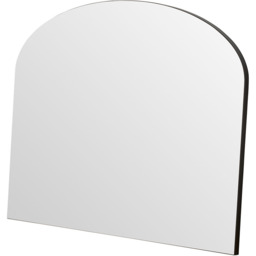 Simple Arched Plain Mantle Mirror - Black - thumbnail 2
