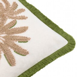 Palm Embroidered Cushion - Green / 80 Feather 20 Polyester - thumbnail 2