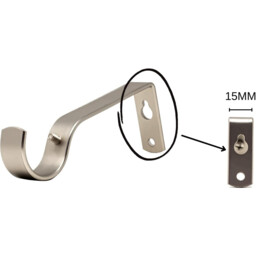Adjustable Crystal Metal Curtain Pole Set - Chrome / 218cm - thumbnail 3