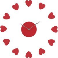 Verdian Red  Heart DIY Wall Clock - Red