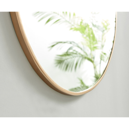 Emma Round Copper Frame Wall Mirror - Copper / 100cm - thumbnail 4