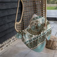 Egyptian Greek Roman Style Blanket - Green - image 1