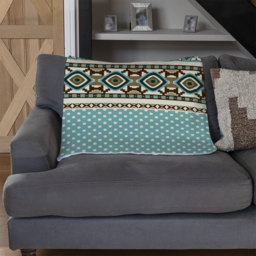 Egyptian Greek Roman Style Blanket - Green - thumbnail 3