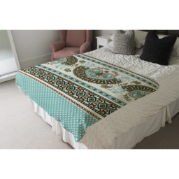 Egyptian Greek Roman Style Blanket - Green - thumbnail 4