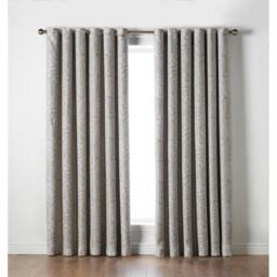 Fern Eyelet Ring Top Curtains - Latte / 168cm / 183cm - thumbnail 2