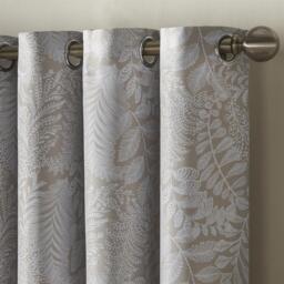 Fern Eyelet Ring Top Curtains - Latte / 168cm / 183cm - thumbnail 4