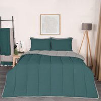 Coverless 10.5 Tog Soft Duvet Set - Teal / Double / 2.35kg - image 1
