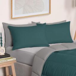 Coverless 10.5 Tog Soft Duvet Set - Teal / Double / 2.35kg - thumbnail 2