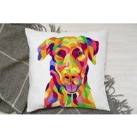 Amazing Illustration Of Dog Pop Art Cushion - Yellow / 60 - image 1