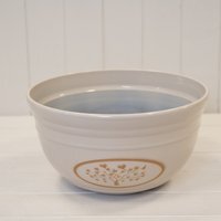 Cream Round Love Heart Tree Bowl Recycled Plastic Planter - Cream