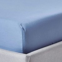 1000 Thread Count Egyptian Cotton Fitted Sheet - Air Force Blue / Double - image 1