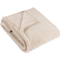Kallu Double-Sided Faux-Fur Throw - Natural / 200cm