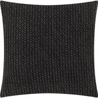 Tryfan Textured Cotton Cushion - Black / Polyester