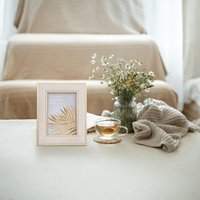 Neutral Gold Edged Velvet Frame - 7x5inch - image 1