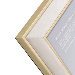 Neutral Gold Edged Velvet Frame - 7x5inch - thumbnail 5