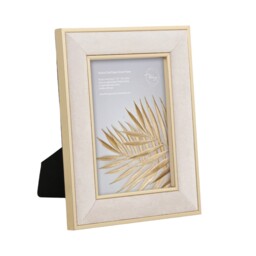 Neutral Gold Edged Velvet Frame - 7x5inch - thumbnail 3