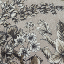 Harlington Gardenia Floral Piped Cushion - Sepia / Feather - thumbnail 4